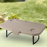 Maxbell Folded Picnic Basket Portable Car Washing Bin for Camping Car Trunk Cleaning Khaki