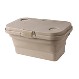 Maxbell Folded Picnic Basket Portable Car Washing Bin for Camping Car Trunk Cleaning Khaki