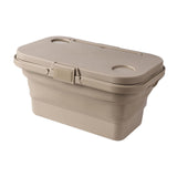 Maxbell Folded Picnic Basket Portable Car Washing Bin for Camping Car Trunk Cleaning Khaki