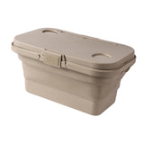Maxbell Folded Picnic Basket Portable Car Washing Bin for Camping Car Trunk Cleaning Khaki