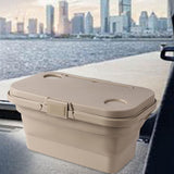 Maxbell Folded Picnic Basket Portable Car Washing Bin for Camping Car Trunk Cleaning Khaki