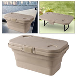 Maxbell Folded Picnic Basket Portable Car Washing Bin for Camping Car Trunk Cleaning Khaki