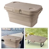 Maxbell Folded Picnic Basket Portable Car Washing Bin for Camping Car Trunk Cleaning Khaki