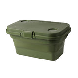 Maxbell Folded Picnic Basket Portable Car Washing Bin for Camping Car Trunk Cleaning Green