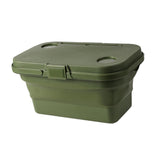 Maxbell Folded Picnic Basket Portable Car Washing Bin for Camping Car Trunk Cleaning Green