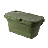 Maxbell Folded Picnic Basket Portable Car Washing Bin for Camping Car Trunk Cleaning Green
