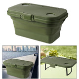 Maxbell Folded Picnic Basket Portable Car Washing Bin for Camping Car Trunk Cleaning Green