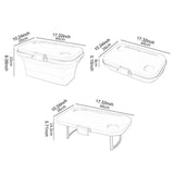 Maxbell Folded Picnic Basket Portable Car Washing Bin for Camping Car Trunk Cleaning Green