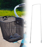 Maxbell Bike Front Basket Fixed Holder Sturdy Metal for Biking Cycling Road Bicycles 32 cm