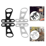 Maxbell 2Pcs Bike Front Basket Fixed Holder Sturdy for Biking Outdoor Electric Bikes Black