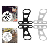 Maxbell 2Pcs Bike Front Basket Fixed Holder Sturdy for Biking Outdoor Electric Bikes Black