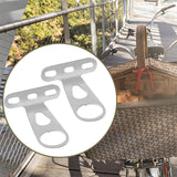 Maxbell 2Pcs Bike Front Basket Fixed Holder Sturdy for Biking Outdoor Electric Bikes Silver