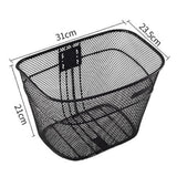 Maxbell Bicycle Basket Portable Front Handlebar Basket for Commuting Hiking Shopping 31x23.5x21 cm