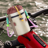 Maxbell Bike Cup Holder Bag Cute Bicycle Water Bottle Bag for Running Bicycle Hiking Khaki