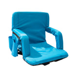 Maxbell Folding Stadium Seat with Armrests with Back Support for Lawns Events Picnic