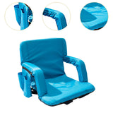 Maxbell Folding Stadium Seat with Armrests with Back Support for Lawns Events Picnic