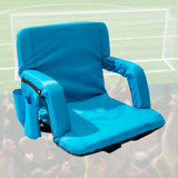 Maxbell Folding Stadium Seat with Armrests with Back Support for Lawns Events Picnic
