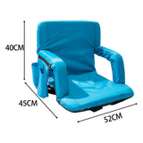 Maxbell Folding Stadium Seat with Armrests with Back Support for Lawns Events Picnic