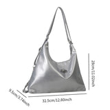 Maxbell Women Shoulder Bag Rucksack Fashion Crossbody Bag for Business Work Birthday Silver