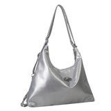 Maxbell Women Shoulder Bag Rucksack Fashion Crossbody Bag for Business Work Birthday Silver