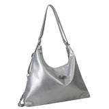 Maxbell Women Shoulder Bag Rucksack Fashion Crossbody Bag for Business Work Birthday Silver