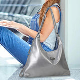 Maxbell Women Shoulder Bag Rucksack Fashion Crossbody Bag for Business Work Birthday Silver