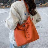 Maxbell Women Shoulder Bag Female Trendy Women Tote Bag for Travel Outdoor Colleague Orange Red