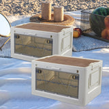 Maxbell Stackable Storage Bins Storage Boxes Travel Carrier Box Folding Storage Bins Clear