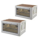 Maxbell Stackable Storage Bins Storage Boxes Travel Carrier Box Folding Storage Bins Clear