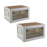 Maxbell Stackable Storage Bins Storage Boxes Travel Carrier Box Folding Storage Bins Clear