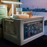 Maxbell Stackable Storage Bins Storage Boxes Travel Carrier Box Folding Storage Bins Clear