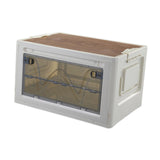 Maxbell Stackable Storage Bins Storage Boxes Travel Carrier Box Folding Storage Bins Clear