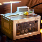 Maxbell Stackable Storage Bins Storage Boxes Travel Carrier Box Folding Storage Bins Clear