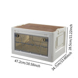 Maxbell Stackable Storage Bins Storage Boxes Travel Carrier Box Folding Storage Bins Clear