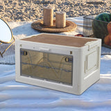 Maxbell Stackable Storage Bins Storage Boxes Travel Carrier Box Folding Storage Bins Clear