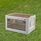 Maxbell Stackable Storage Bins Storage Boxes Travel Carrier Box Folding Storage Bins Clear