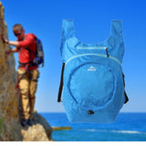 Maxbell Folding Travel Bag Nylon Carry Bag Outdoor Daypack for Traveling Men Camping Deep Blue