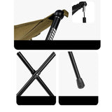 Maxbell Camping Stool Wear Resistant Seat Folding Stool for Traveling Lounge Camping Black