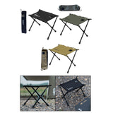 Maxbell Camping Stool Wear Resistant Seat Folding Stool for Traveling Lounge Camping Black