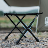 Maxbell Camping Stool Wear Resistant Seat Folding Stool for Traveling Lounge Camping Black