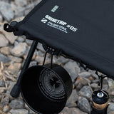 Maxbell Camping Stool Wear Resistant Seat Folding Stool for Traveling Lounge Camping Black