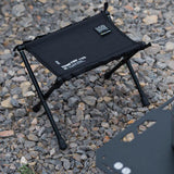 Maxbell Camping Stool Wear Resistant Seat Folding Stool for Traveling Lounge Camping Black