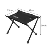 Maxbell Camping Stool Wear Resistant Seat Folding Stool for Traveling Lounge Camping Black