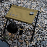 Maxbell Camping Stool Wear Resistant Seat Folding Stool for Traveling Lounge Camping Khaki