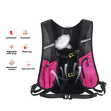Maxbell Hydration Pack Women Men Hiking Backpack Cycling Backpack Running Water Pack Rose Red