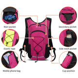 Maxbell Hydration Pack Women Men Hiking Backpack Cycling Backpack Running Water Pack Rose Red