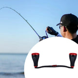 Maxbell Fishing Reel Handle Strong Aluminum Alloy Practical Crank Handle Replacement Red