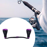 Maxbell Fishing Reel Handle Strong Aluminum Alloy Practical Crank Handle Replacement Purple