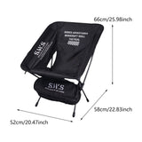 Maxbell Camping Chair Foldable with Carry Bag Folding Chair for Picnic Travel Hiking Black