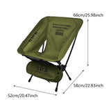 Maxbell Camping Chair Foldable with Carry Bag Folding Chair for Picnic Travel Hiking Green